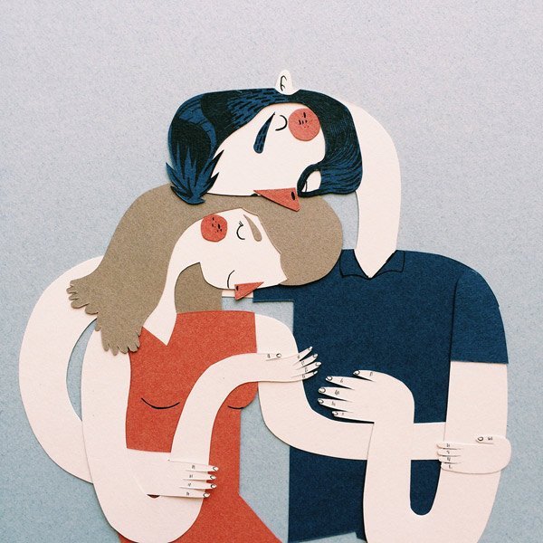  عکس دو نفره نقاشی