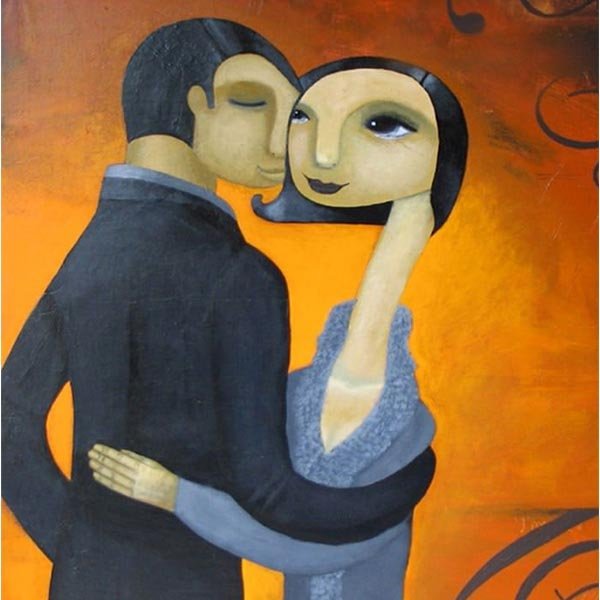  عکس دو نفره نقاشی