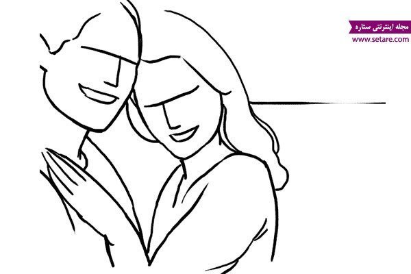  عکس دو نفره نقاشی