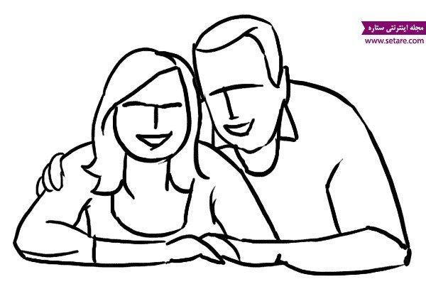  عکس دو نفره نقاشی