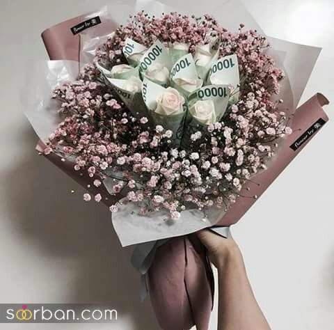  ایده عکس تزیین دسته گل با پول