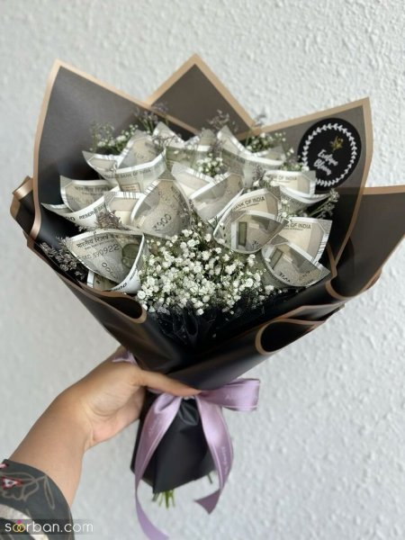  ایده عکس تزیین دسته گل با پول