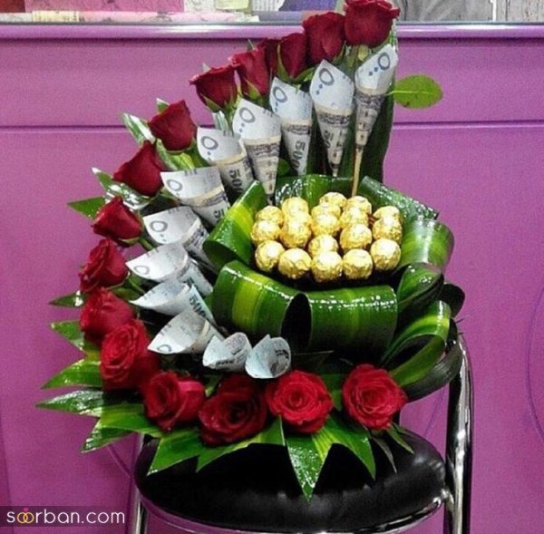  ایده عکس تزیین دسته گل با پول