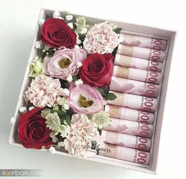  ایده عکس تزیین دسته گل با پول