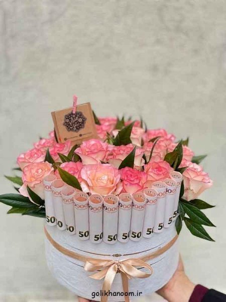  عکس دسته گل با پول و شکلات
