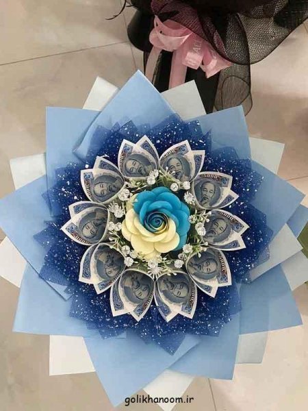  عکس دسته گل با پول و شکلات
