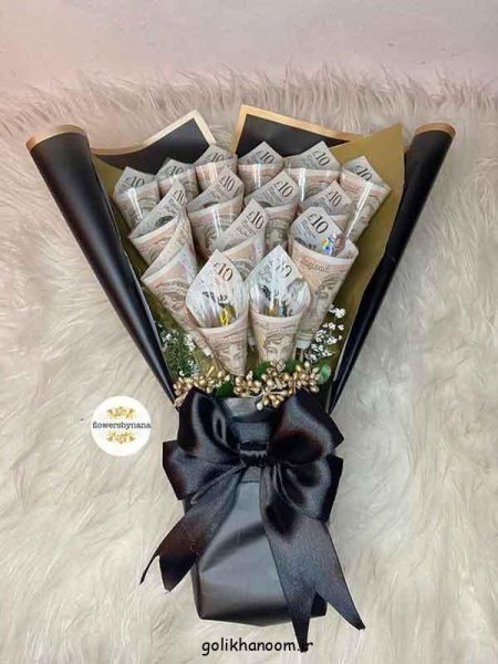  عکس دسته گل با پول و شکلات