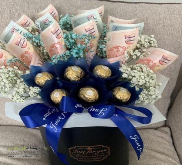  عکس دسته گل با پول و شکلات