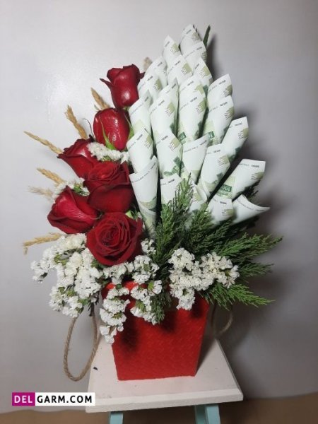  عکس دسته گل با پول ساده