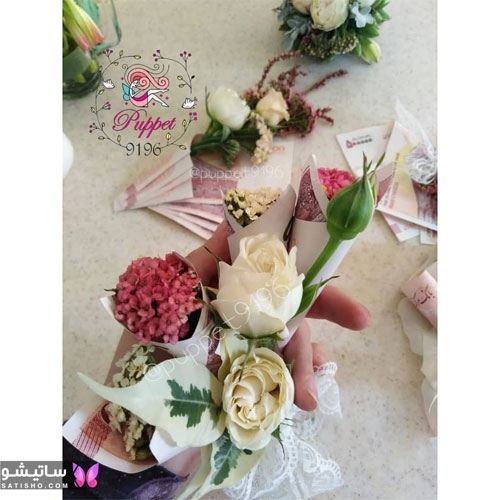  عکس دسته گل با پول ساده