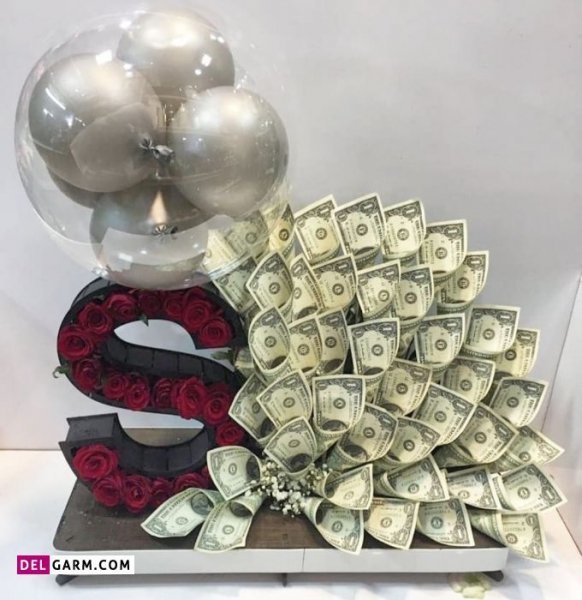  عکس دسته گل با پول ساده