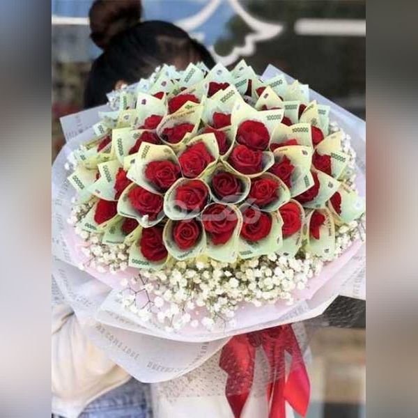 عکس دسته گل با پول برای کادو