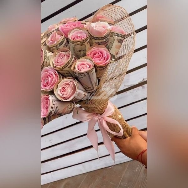 عکس دسته گل با پول برای کادو