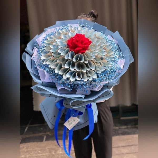  عکس دسته گل با پول برای کادو