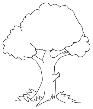  نقاشی درخت کودکانه ساده