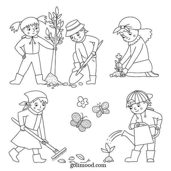  نقاشی درخت ساده با مداد