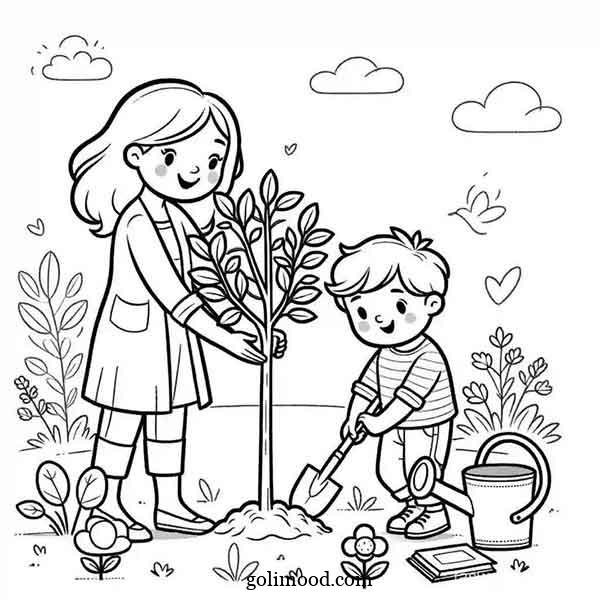  نقاشی درخت ساده با مداد