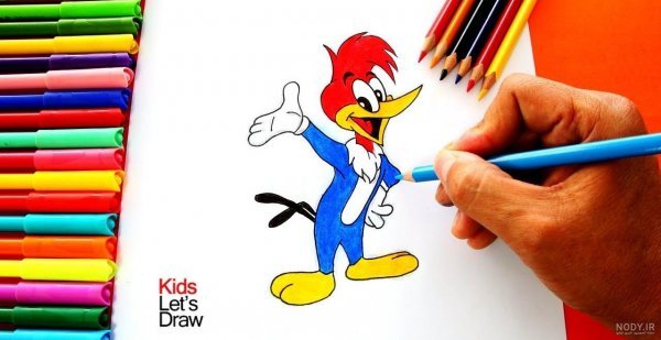  نقاشی دارکوب آسان