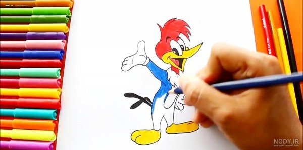  نقاشی دارکوب آسان