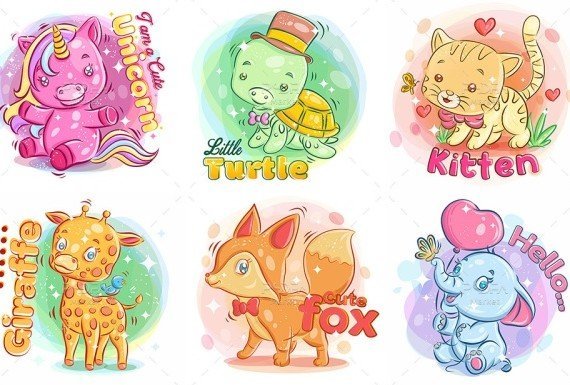  عکس حیوانات کیوت کارتونی