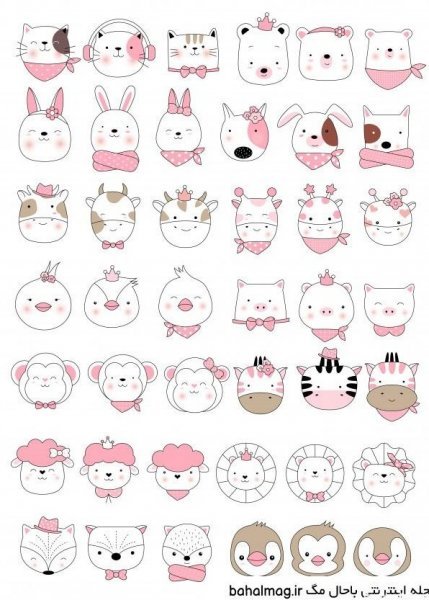  عکس حیوانات کیوت کارتونی