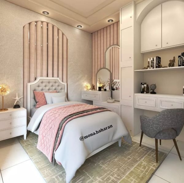  عکس اتاق خواب شیک دخترانه