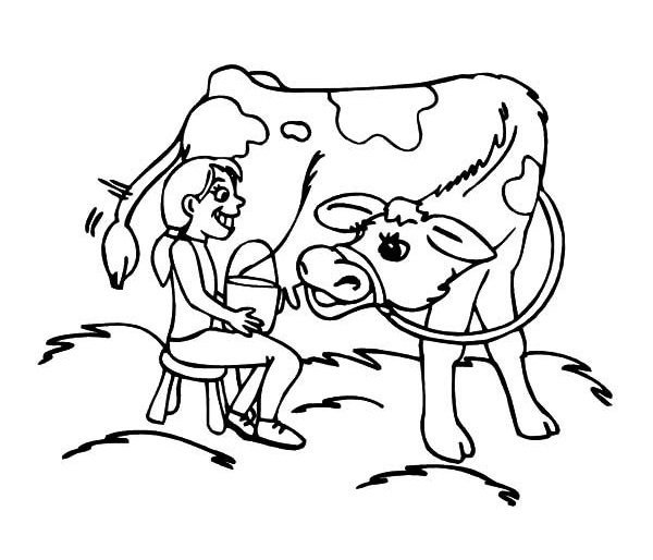 عکس نقاشی گاو دخترانه