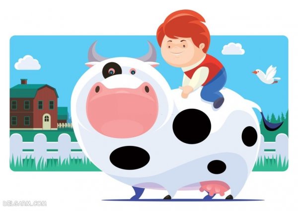  عکس نقاشی گاو دخترانه