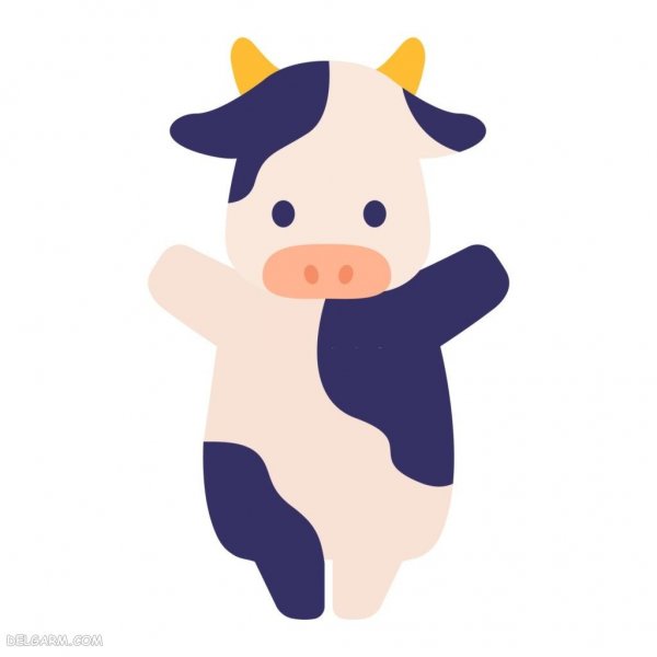  عکس نقاشی گاو دخترانه