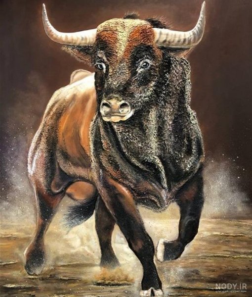  عکس نقاشی گاو وحشی