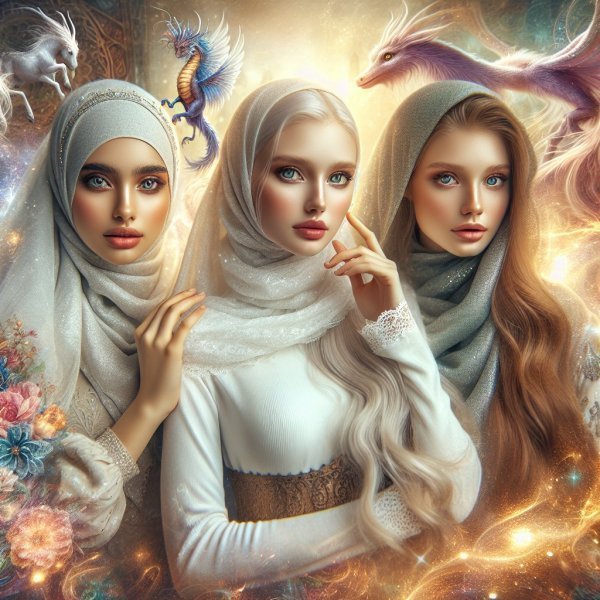عکس دختر هوش مصنوعی با حجاب