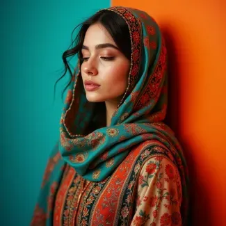 عکس دختر هوش مصنوعی با حجاب