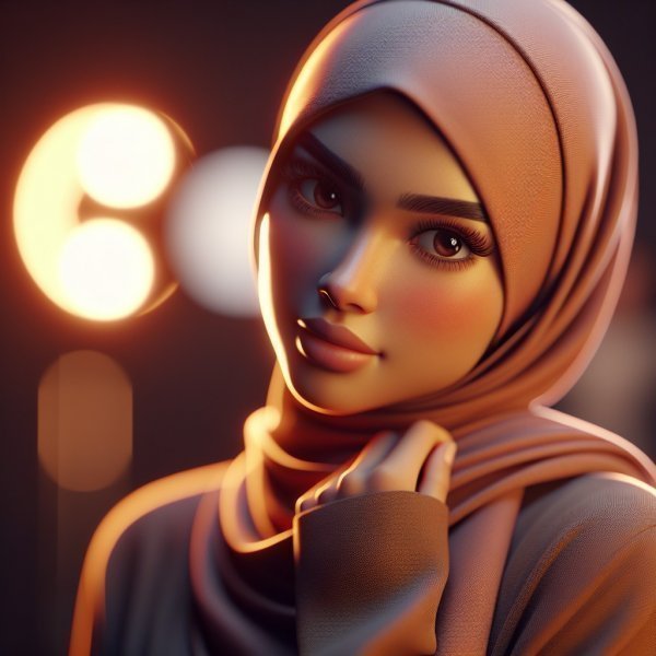عکس دختر هوش مصنوعی با حجاب