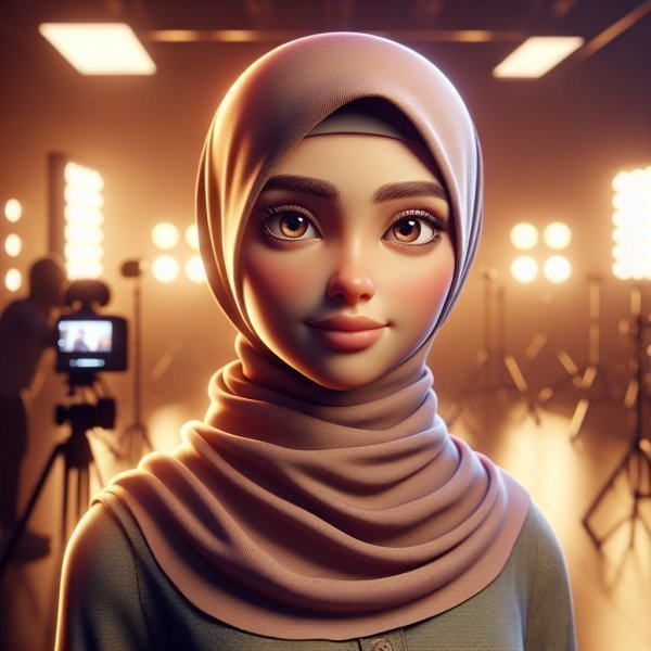 عکس دختر هوش مصنوعی با حجاب