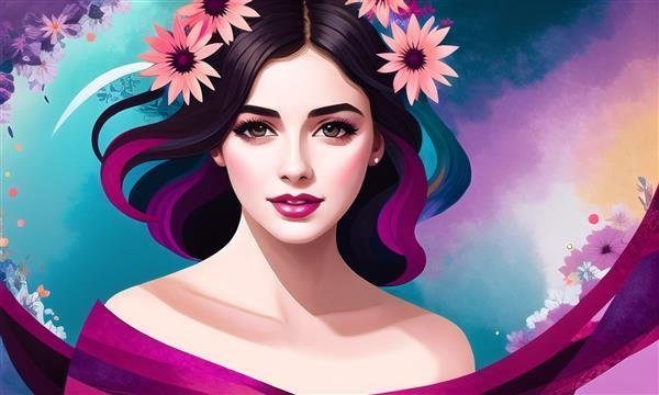 عکس دختر هوش مصنوعی زیبا