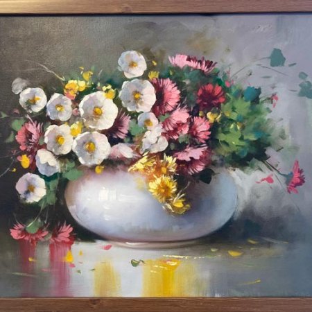 طرح نقاشی رنگ روغن ساده