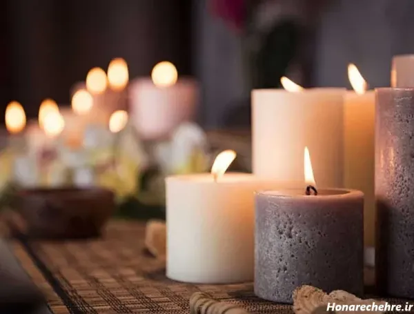 عکس گل رز مشکی با شمع