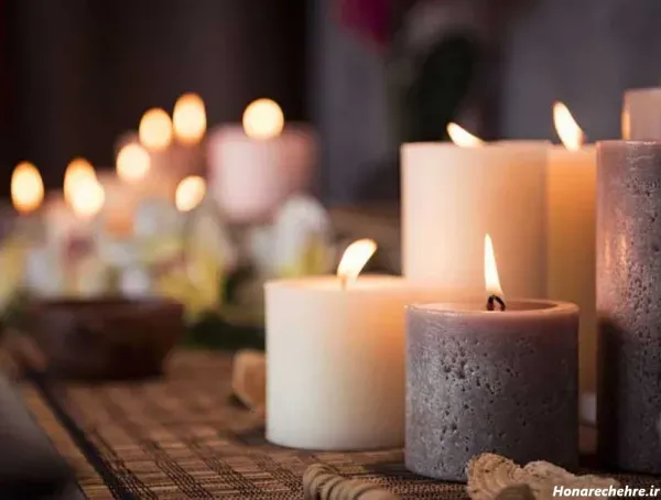 عکس گل رز مشکی با شمع