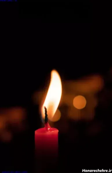 عکس گل رز مشکی با شمع