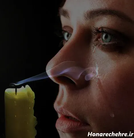 عکس گل رز مشکی با شمع