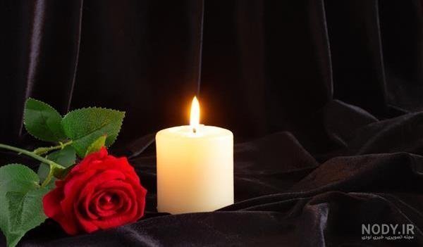 عکس شمع و گل مشکی برای پروفایل