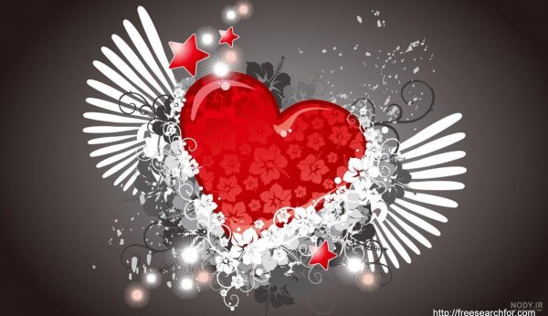  عکس قلب رمانتیک برای بک گراند