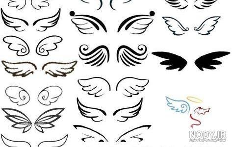 طرح تاتو بال فرشته مردانه