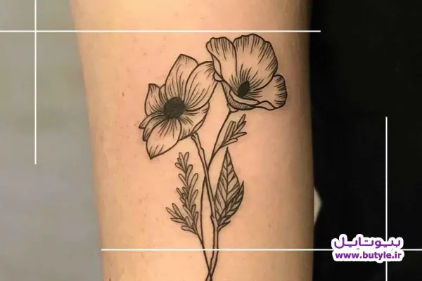  عکس خالکوبی مینیمال گل