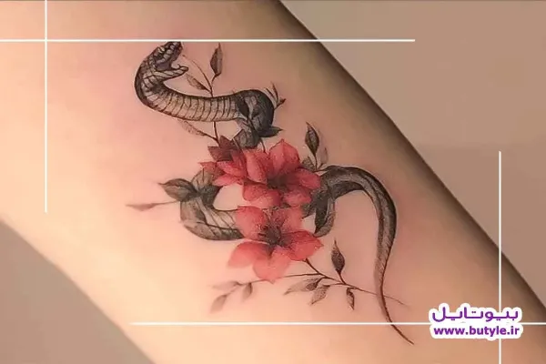 عکس خالکوبی مینیمال گل