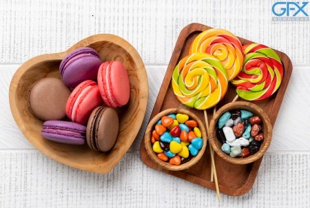  بک گراند شیرینی های توپی رنگارنگ برای کامپیوتر