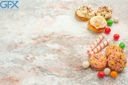  بک گراند شیرینی های توپی رنگارنگ برای کامپیوتر