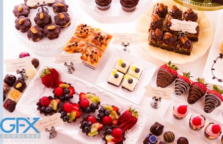  بک گراند شیرینی های توپی رنگارنگ برای کامپیوتر