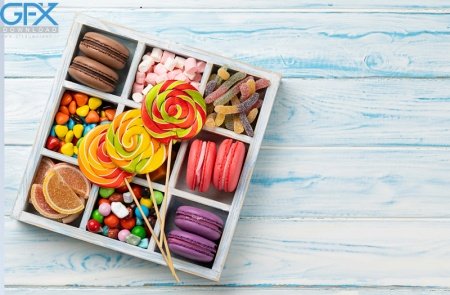  بک گراند شیرینی های توپی رنگارنگ برای کامپیوتر