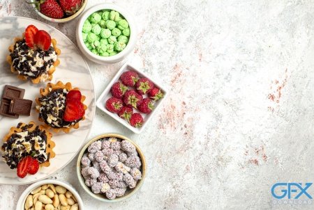  بک گراند شیرینی های توپی رنگارنگ برای کامپیوتر